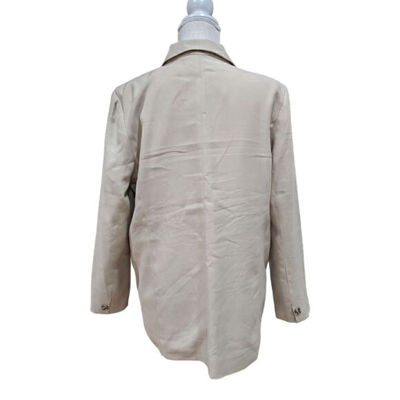 Rachel Zoe Women's Beige Rayon Two Button Blazer Size L - Picture 2 of 10